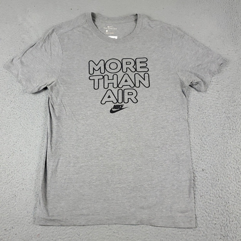 Nike More Than Air Graphic T Shirt Mens Small Gray Short Sleeve Crew Neck
